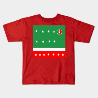 Sporty Italian Design on Red Background Kids T-Shirt